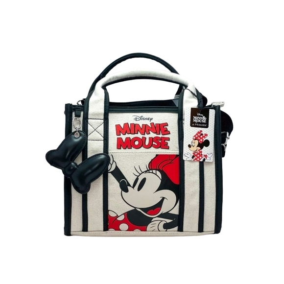 Disney Handbags - Disney Primark Minnie Mouse Canvas Satchel Tote Crossbody Bag NWT